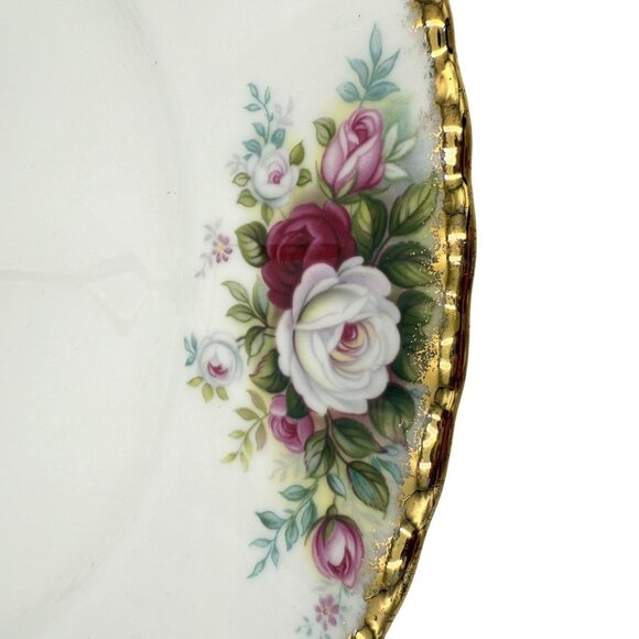 Royal Albert Celebration Bone China 1 Tier Cake Plate Tidbit Tray W/ Handle 10” - Picture 3 of 7